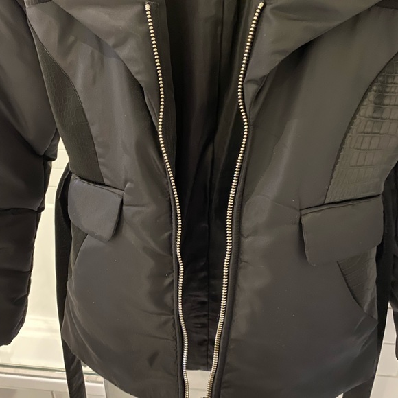 Nylon belted blazer jacket - Black - Picture 14 of 16